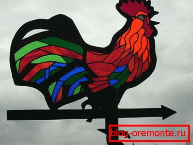 Петух под витраж