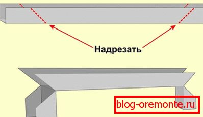 Подготовка перемычки к стыкованию со стойками