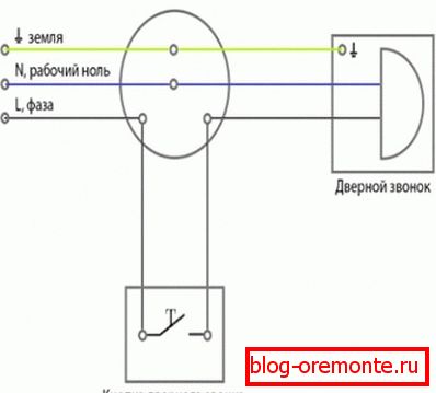 Схема дверного звонка