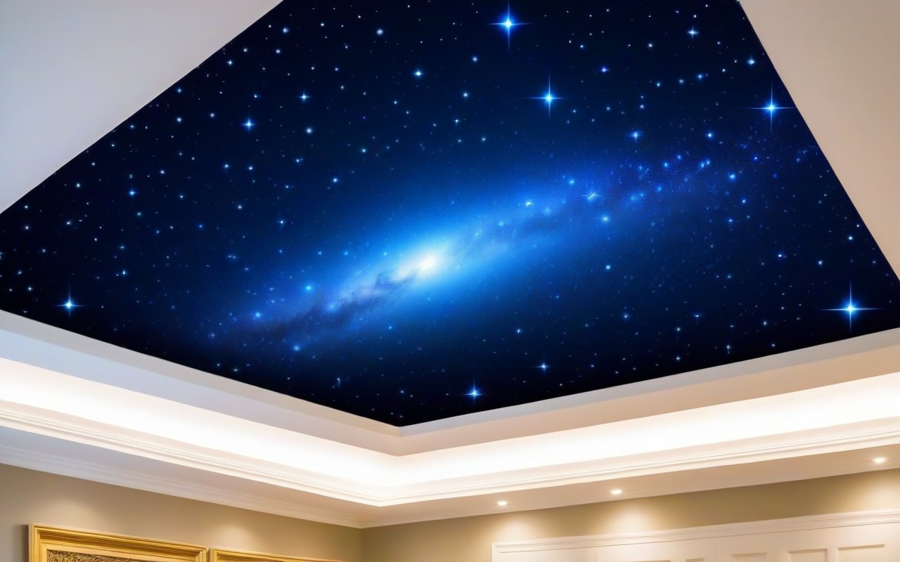 Идеи для создания потолка с эффектом звёздного неба: от классических звёзд до умных светодиодных решений 1 Идеи для создания потолка с эффектом звёздного неба: от классических звёзд до умных светодиодных решений
